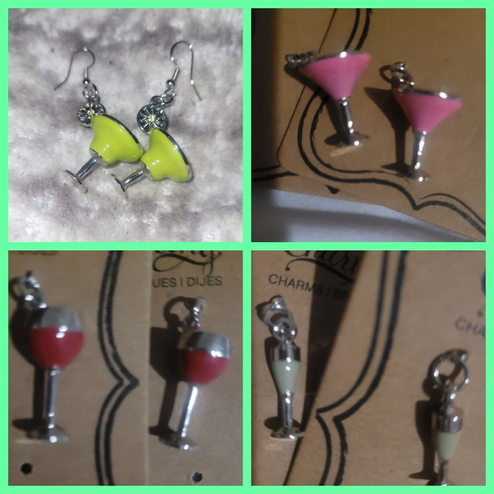 Cocktail/Wine/Margarita/Champagne Earrings